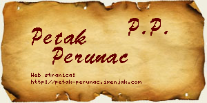 Petak Perunac vizit kartica
